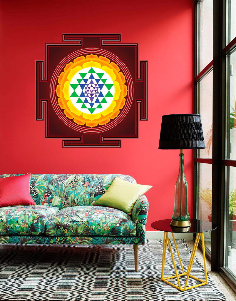 Tantric Mandala Wall Decal, Tantric Mandala Wall sticker, Tantric Mandala wall decor