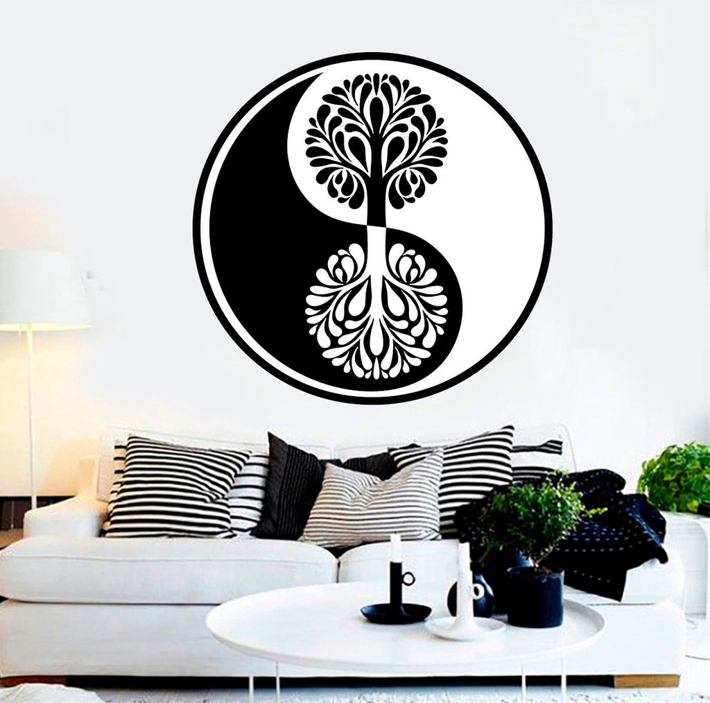 Yin Yang Tree Wall Decal, Yin Yang Tree Wall sticker, Yin Yang Tree wall decor