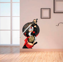 Load image into Gallery viewer, Japanese Samurai Girl Decal, Japanese Samurai Girl Sticker, Japanese Samurai Girl Wall Decor