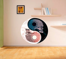 Load image into Gallery viewer, Yin Yang Skull Wall Decal, Yin Yang Skull Wall sticker, Yin Yang Skull wall decor