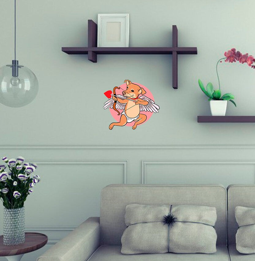 Cupid Dog Decal, Cupid Dog Sticker, Cupid Dog Wall Decor