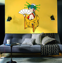 Load image into Gallery viewer, Geisha Wall Decal, Geisha Wall sticker, Geisha wall decor