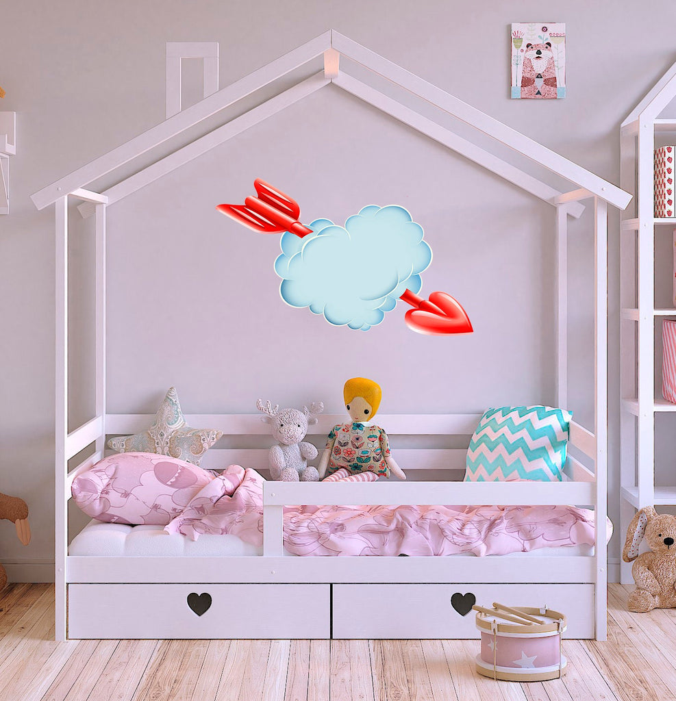 Cloud Arrow Wall Decal, Cloud Arrow Wall sticker, Cloud Arrow wall decor