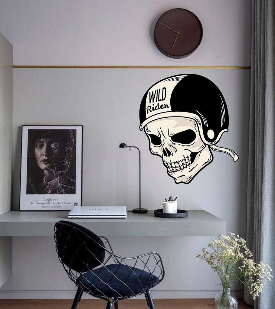 Biker Decal, Biker Sticker, Biker Wall Decor, Biker Bar Decor, Biker Bar Wall Decal