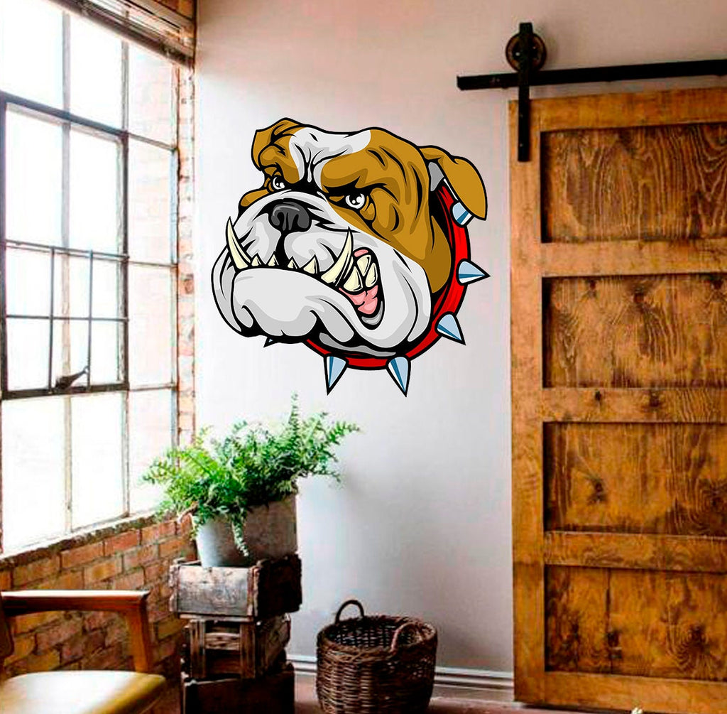 Bulldog Wall ART, Bulldog Wall Sticker, Bulldog Wall Decal, Bulldog Wall Decor, Bulldog Lovers Gift