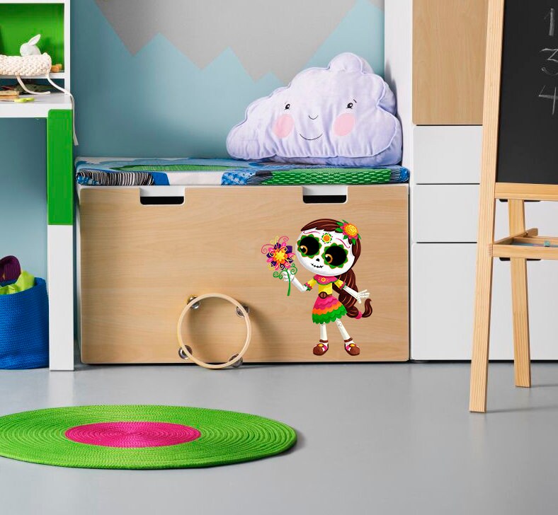 Zombie Girl Wall Decal, Zombie Girl Wall sticker, Zombie Girl wall decor