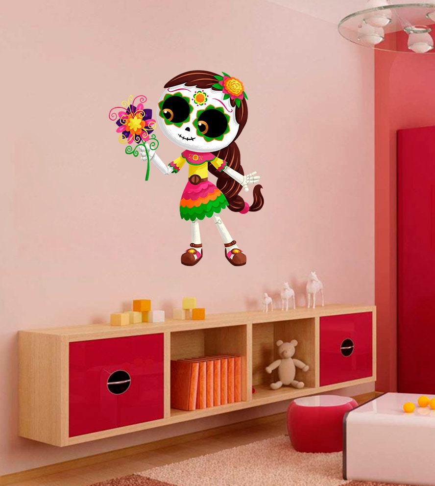Zombie Girl Wall Decal, Zombie Girl Wall sticker, Zombie Girl wall decor