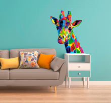 Load image into Gallery viewer, Colorful Giraffe Decal, Colorful Giraffe Sticker, Colorful Giraffe Wall Decor, Colorful Giraffe art