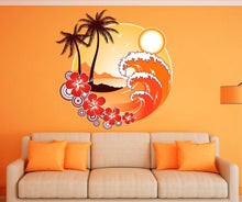 Load image into Gallery viewer, Palm Tree Decal, Palm Tree Sticker, Palm Tree Wall Decor, Surfing Theme Room Decor