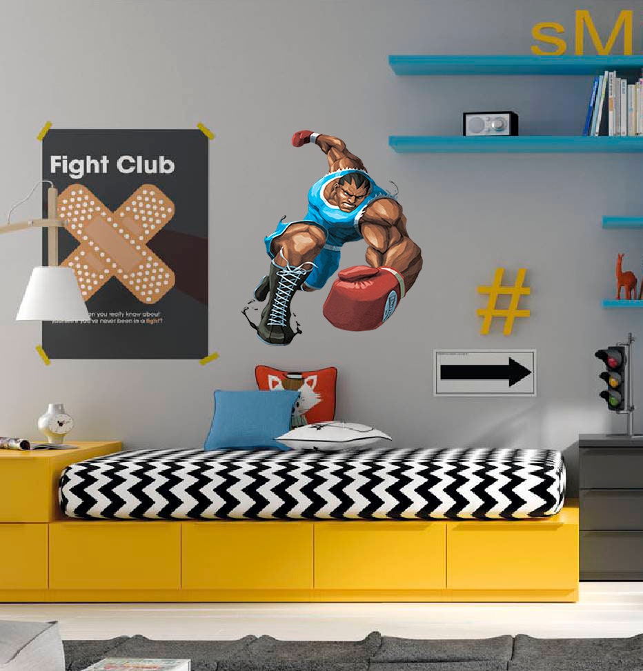 Boxer Sticker, Boxer Decal, GYM Decor, GYM Decal, Gym Sticker, GYM Wall Art