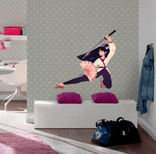 Load image into Gallery viewer, Samurai Girl Wall Decal, Samurai Girl Wall sticker, Samurai Girl wall decor