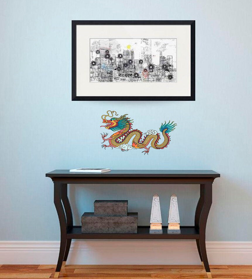 Japanese Dragon Wall Decal, Japanese Dragon Wall sticker, Japanese Dragon wall decor