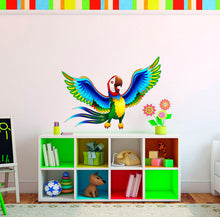 Load image into Gallery viewer, Colorful Parrot Wall Decal, Colorful Parrot Wall sticker, Colorful Parrot wall decor