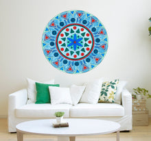 Load image into Gallery viewer, Hand drawn Mandala Wall Decal, Hand drawn Mandala Wall sticker, Hand drawn Mandala wall decor
