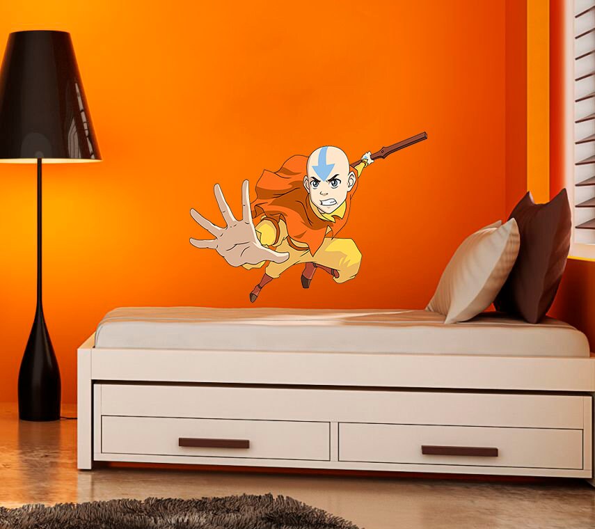 Anime Warrior Boy Wall Decal, Anime Warrior Boy Wall sticker, Warrior wall decor