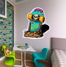 Load image into Gallery viewer, Skulled Skateboard Decal, Skulled Skateboard Sticker, Skulled Skateboard Wall Decor