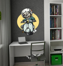 Load image into Gallery viewer, Skeleton Scooter Wall Decal, Skeleton Scooter Wall sticker, Skeleton Scooter wall decor