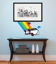 Load image into Gallery viewer, Surfing Themed Van Decal, Surfing Themed Van Sticker, Surfing Themed Van Room Decor