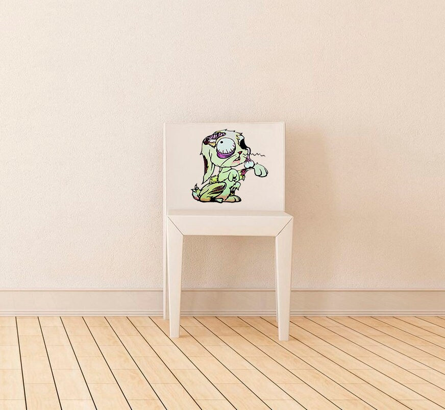 Zombie Bunny Wall Decal, Zombie Bunny Wall sticker, Zombie Bunny wall decor