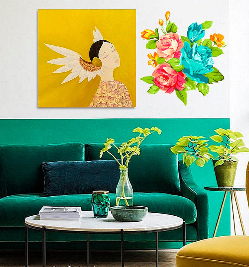 Bouquet of roses Wall Decal, Bouquet of roses Wall sticker, Bouquet of roses wall decor