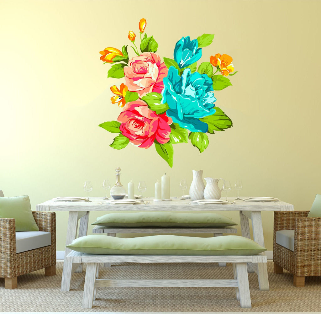 Bouquet of roses Wall Decal, Bouquet of roses Wall sticker, Bouquet of roses wall decor