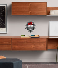 Load image into Gallery viewer, Rose with Skull Wall Decal, Rose with Skull Wall sticker, Rose with Skull wall decor