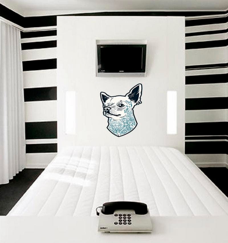 Chihuahua Pirate Wall Decal, Chihuahua Pirate Wall sticker, Chihuahua Pirate wall decor