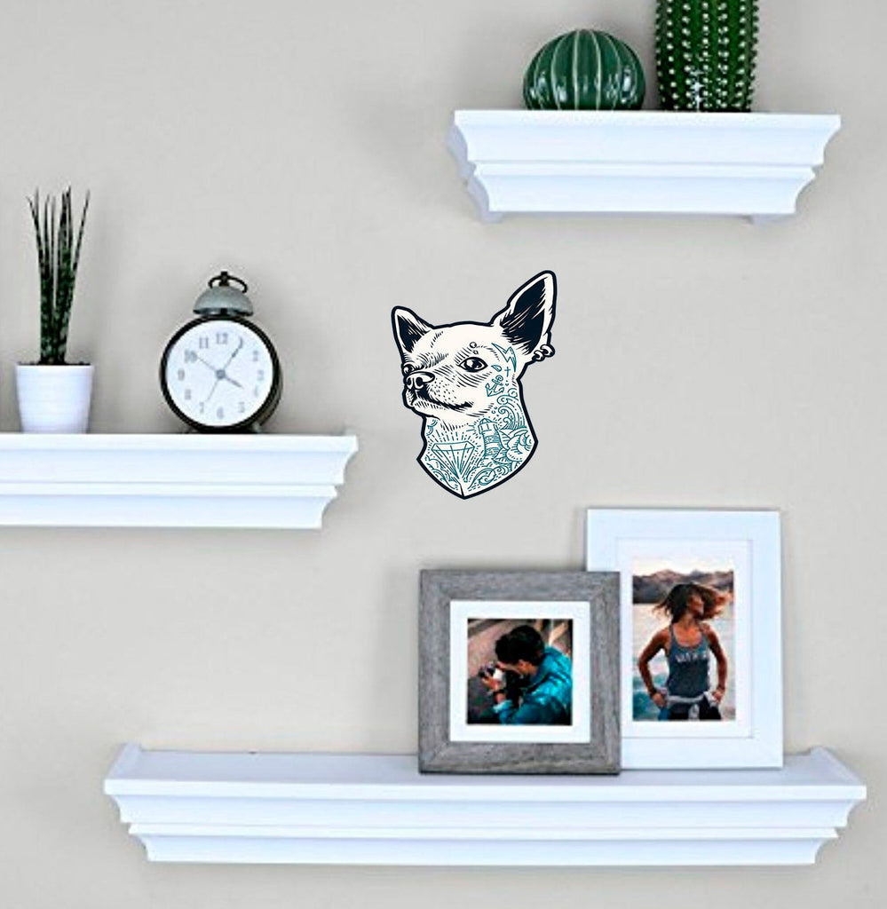 Chihuahua Pirate Wall Decal, Chihuahua Pirate Wall sticker, Chihuahua Pirate wall decor