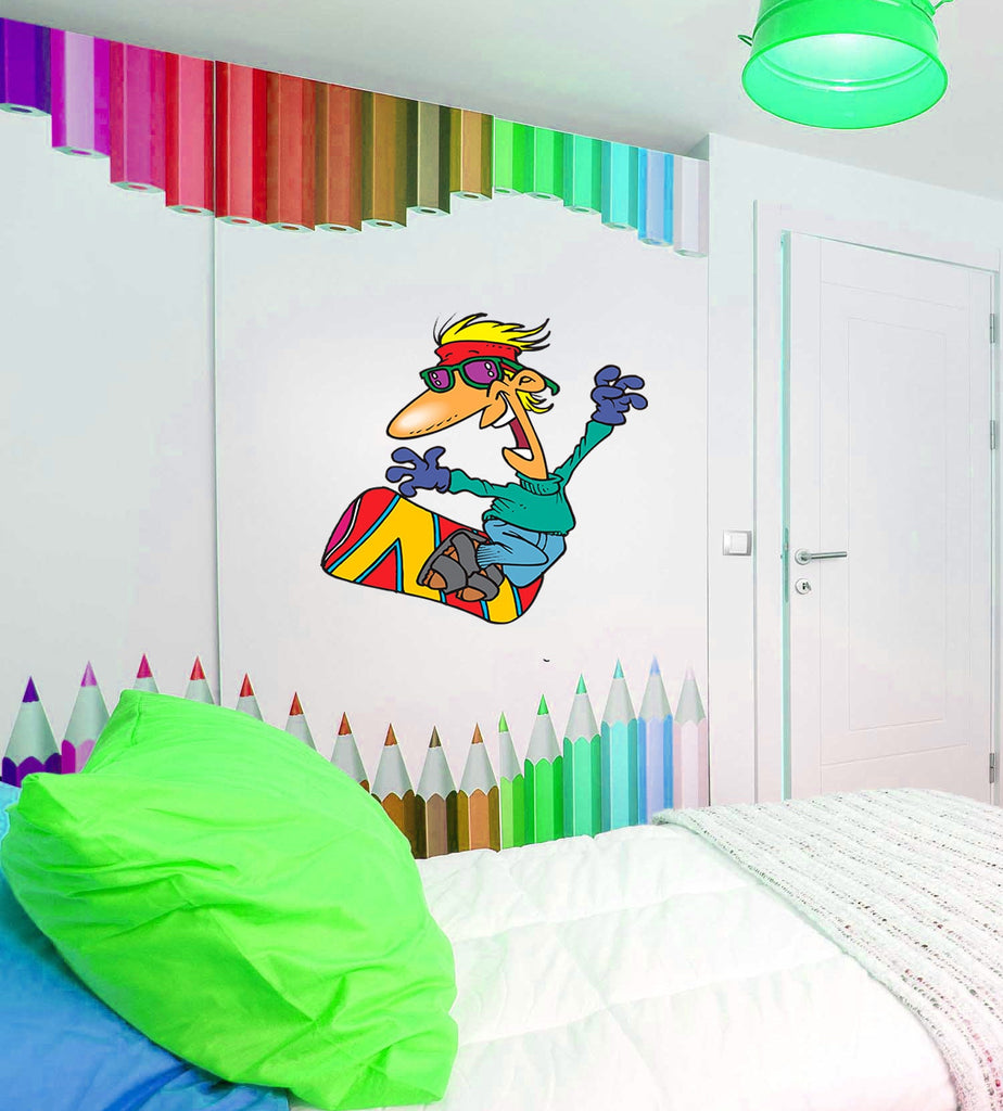 Snowboarding Sticker, Snowboarding Decal, Snowboarding Boys Room Decor