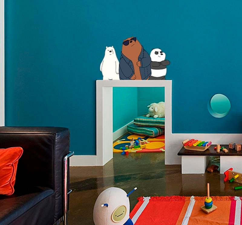 Panda Bear Cool Wall Decal, Panda Bear Cool Wall sticker, Panda Bear Cool wall decor