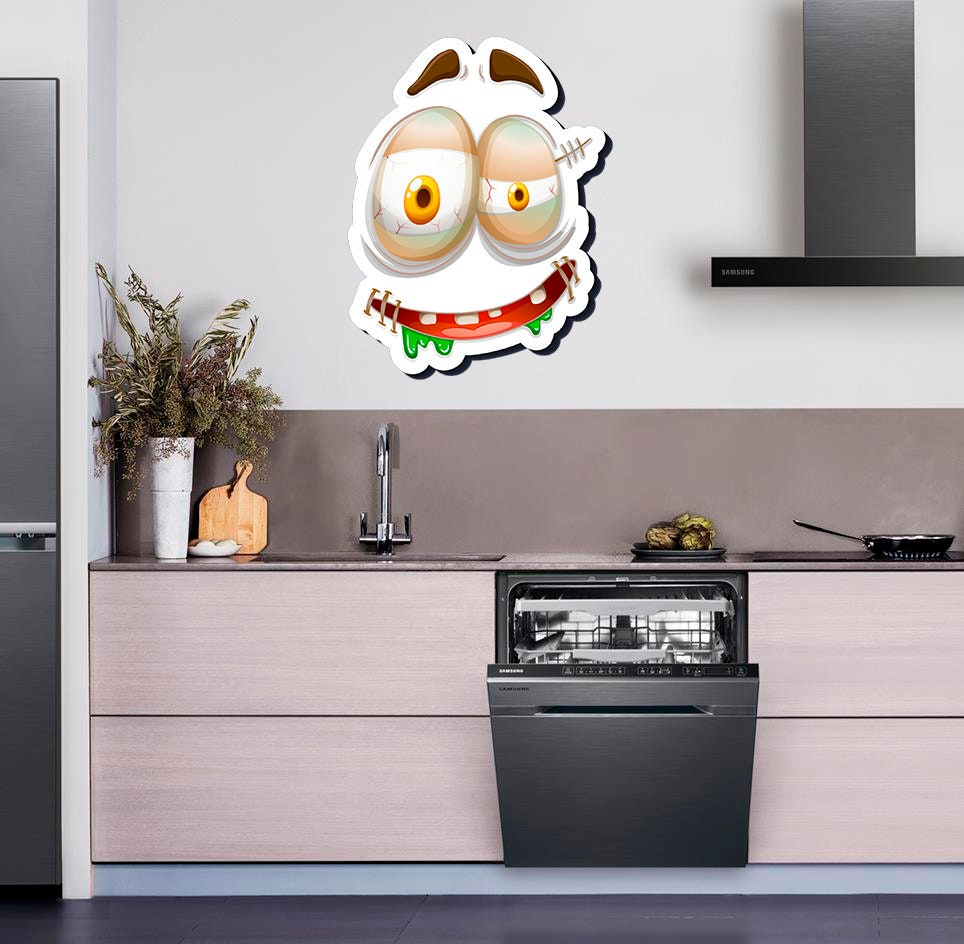 Funny Face Wall Decal, Funny Face Wall sticker, Funny Face wall decor