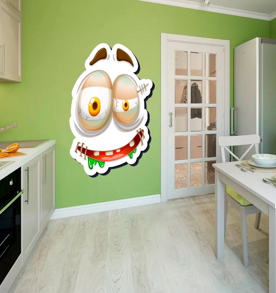 Funny Face Wall Decal, Funny Face Wall sticker, Funny Face wall decor