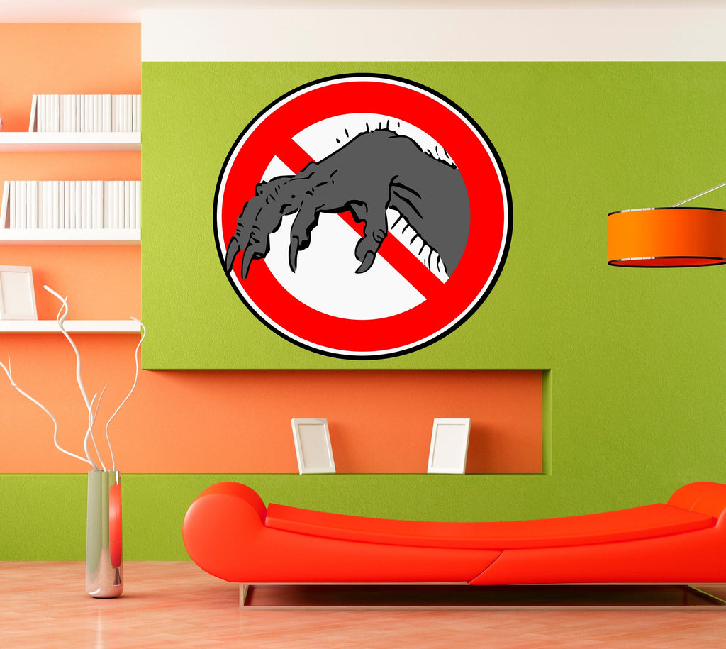 Zombie Stop Sign Decal, Zombie Stop Sign Sticker, Zombie Stop Sign Wall Decor