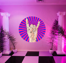 Load image into Gallery viewer, Hand Gesture Wall Decal, Rocking Hand Wall sticker, Horns Sign wall decor