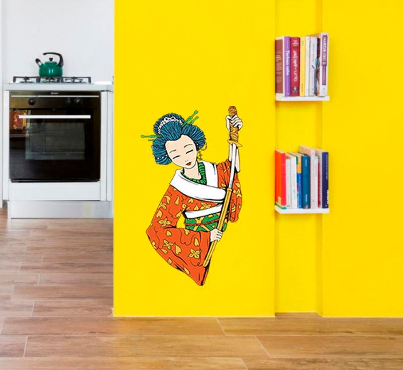 Geisha Decal, Geisha Sticker