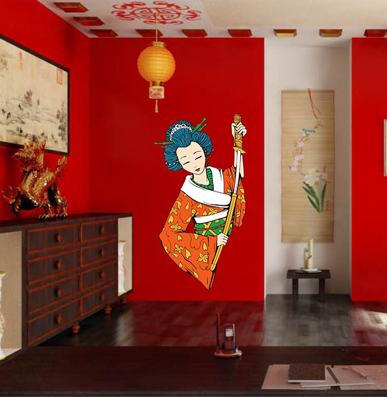 Geisha Decal, Geisha Sticker