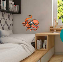 Load image into Gallery viewer, Masked Octopus Decal, Masked Octopus Sticker, Masked Octopus Wall Decor