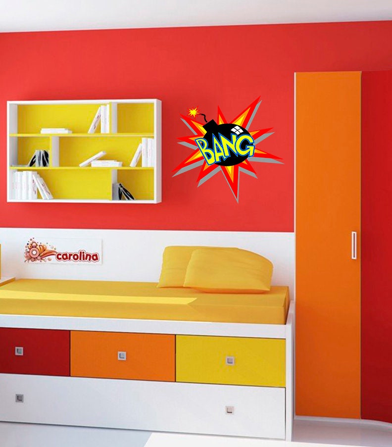 Bomb Bang Decal, Bomb Bang sticker, Bomb Bang wall decor