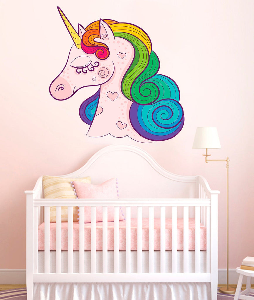 Baby Unicorn Sticker, Baby Unicorn Decal, Baby Unicorn Wall Art
