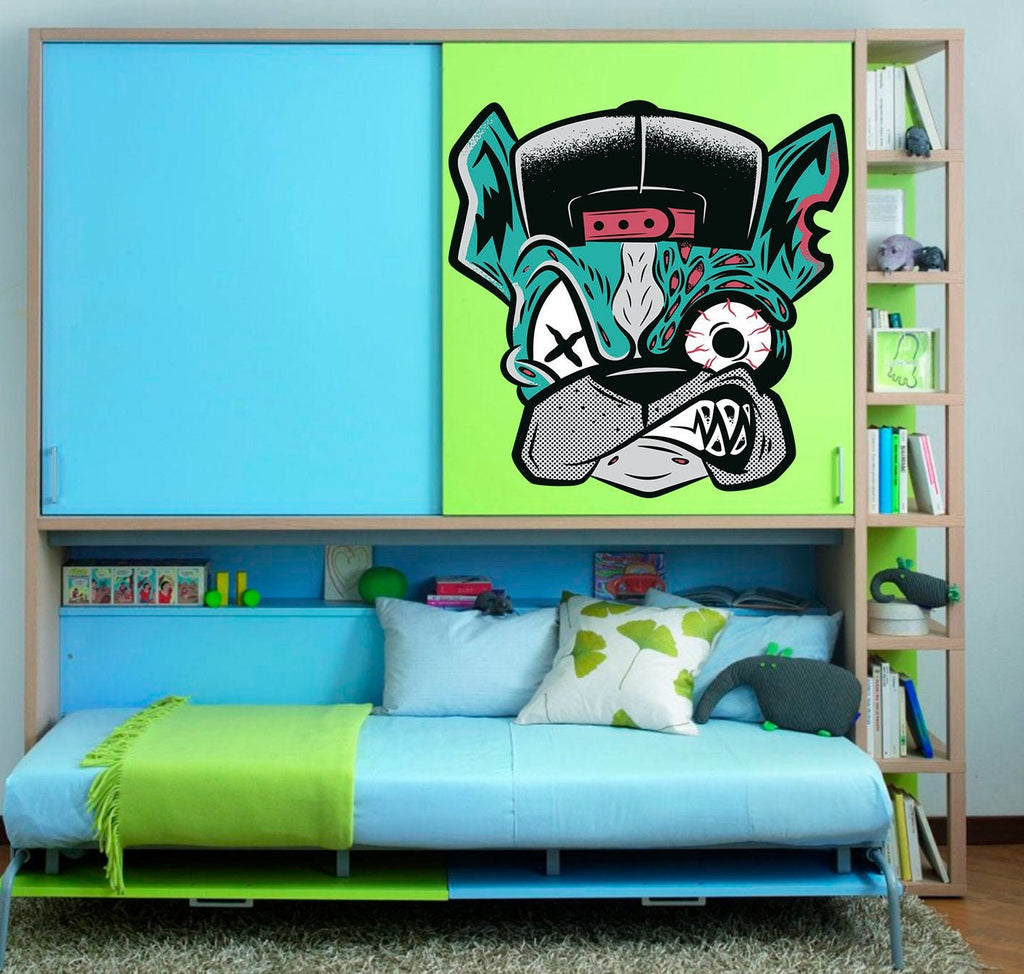 Boho Bulldog Sticker, Boho Bulldog Decal, Boho Bulldog Wall Decor