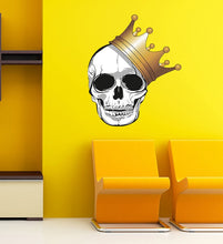 Load image into Gallery viewer, King Skull Decal, King Skull Sticker, King Skull Wall Decor