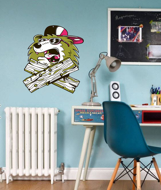 Cool dog Wall Decal, Cool dog Wall sticker, Cool dog wall decor
