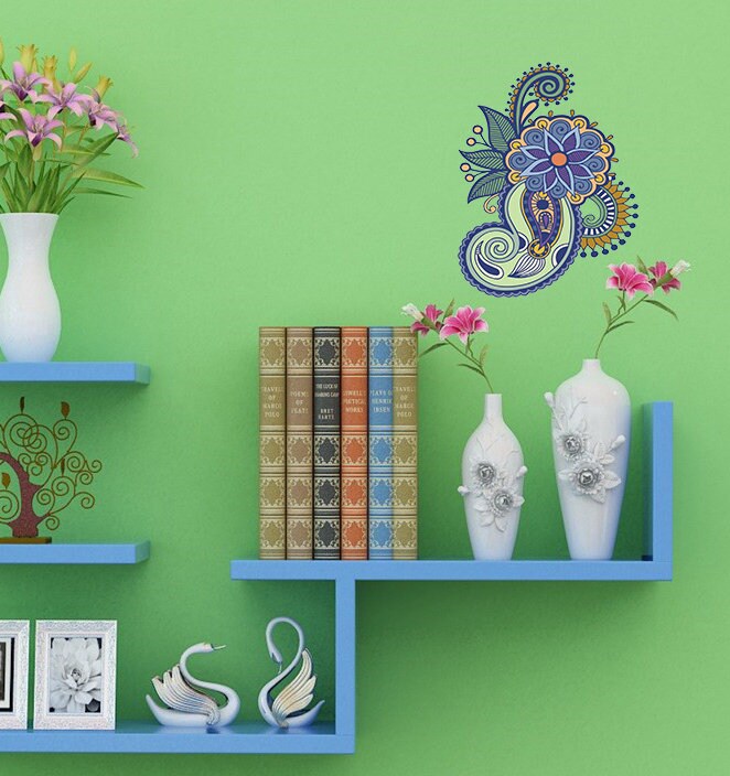 Boho Flowers Decal, Boho Flowers sticker, Boho Flowers wall decor