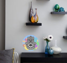 Load image into Gallery viewer, Hamsa Eye Wall Decal, Hamsa Eye Wall sticker, Hamsa Eye wall decor