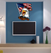 Load image into Gallery viewer, Bold Eagle Decal, US Flag Sticker, Bold Eagle US Flag Wall Decor