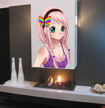 Load image into Gallery viewer, Cute Anime Wall Art, Anime girl Sticker, Anime Girl Decal