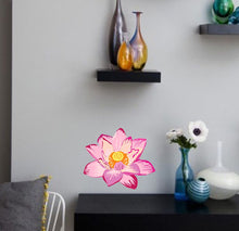 Load image into Gallery viewer, Lotus Wall Decal, Lotus Wall sticker, Lotus wall decor