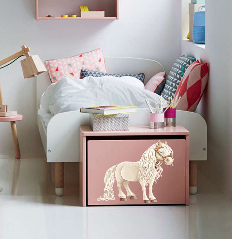 Horse Decal, Pony Girls Room Sticker, Kids Vinyl Wallpaper, Animal Wall Art, Gift for a child, Colt Wall Decoration, Stallion Home Décor