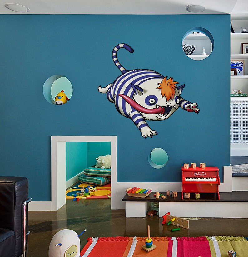 Cheshire Cat Decal, Cheshire Cat Sticker, Cheshire Cat Wall Decor