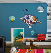 Load image into Gallery viewer, Cheshire Cat Decal, Cheshire Cat Sticker, Cheshire Cat Wall Decor